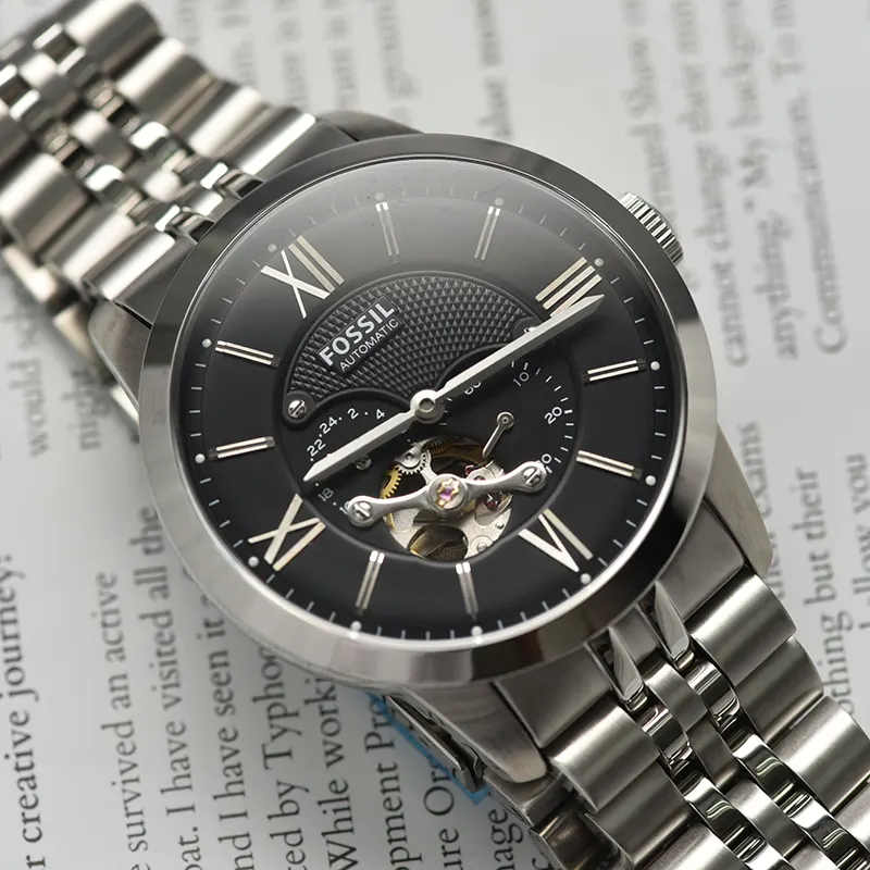 Fossil Townsman Automatic Black Dial Men's Watch- ME3107